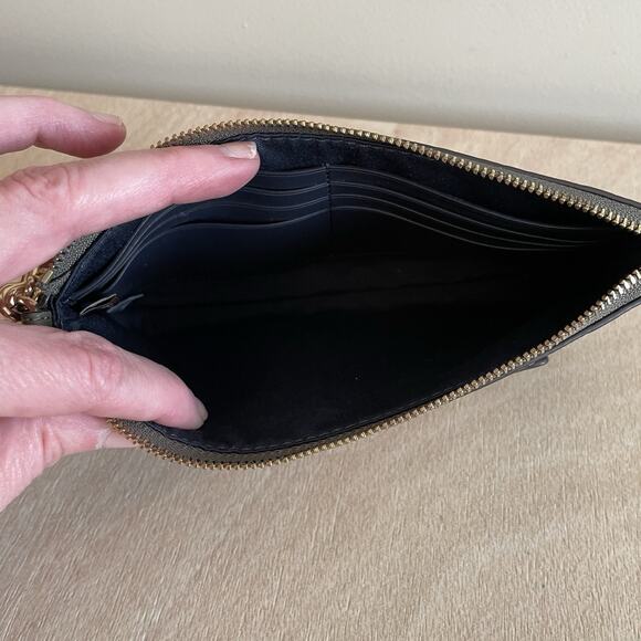 Coach Signature Embossed Leather Wristlet - Picture 13 of 16